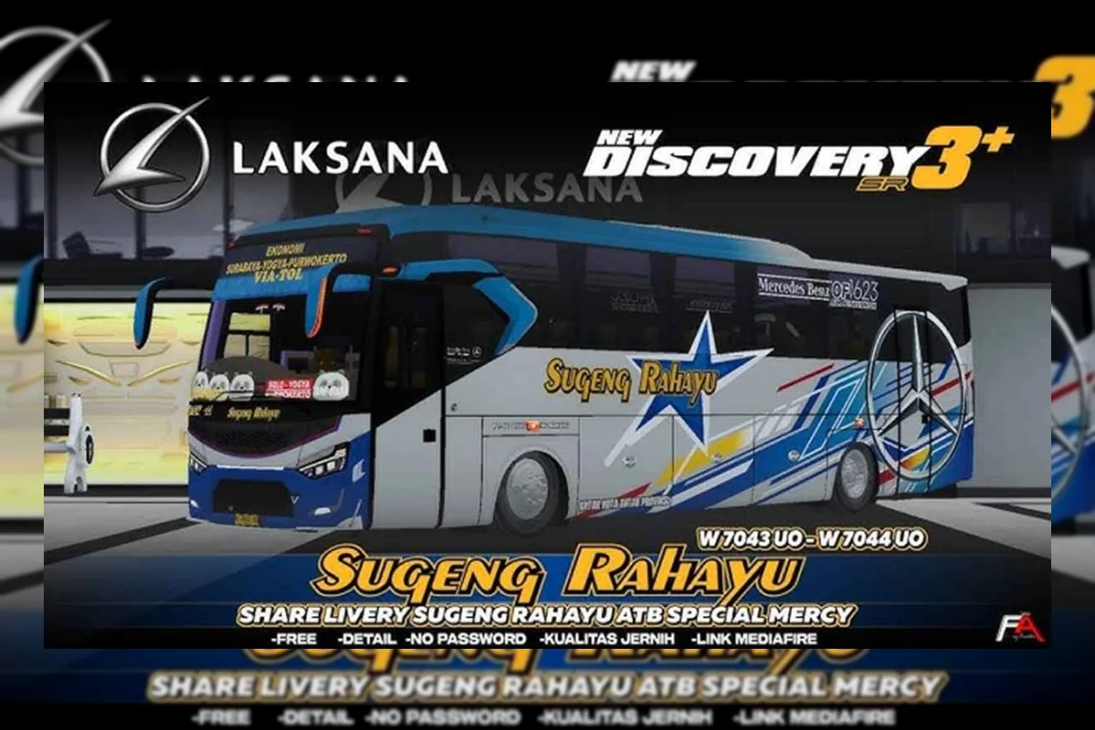25 Pilihan Livery Bus Sugeng Rahayu HD Jernih untuk Bus Simulator Indonesia