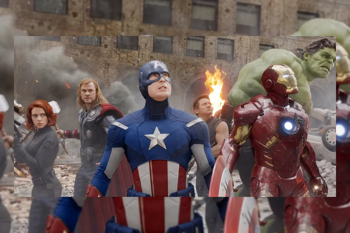 Ilustrasi karakter pahlawan super dalam komik Marvel Avengers