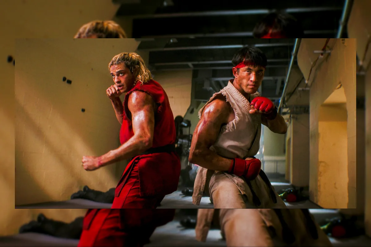 Ilustrasi wadah popcorn film Street Fighter