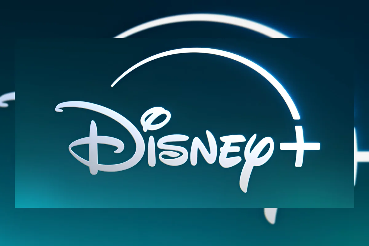 Logo Disney+ di layar perangkat streaming