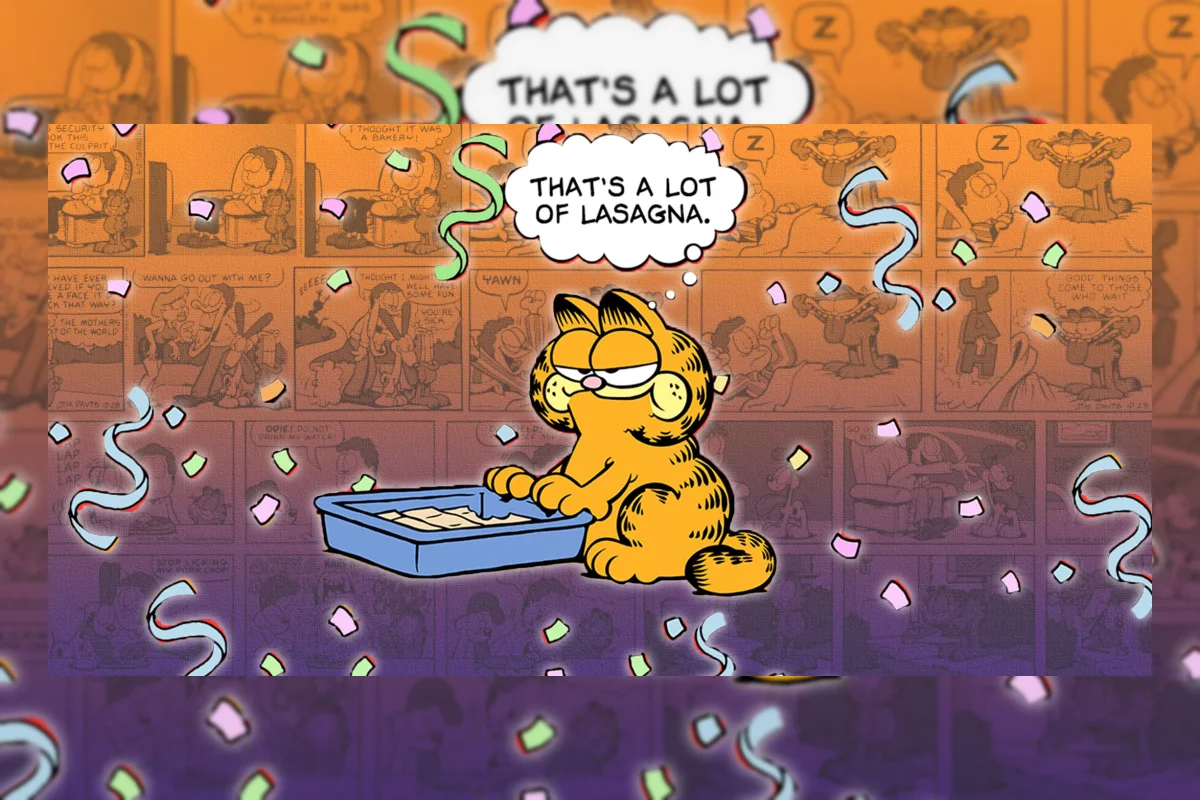 Ilustrasi komik klasik Garfield