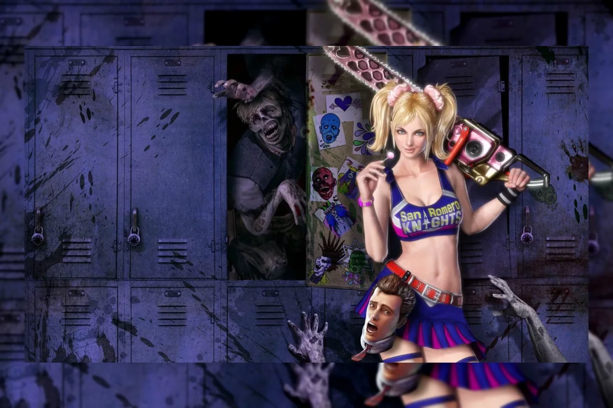Ilustrasi karakter game Lollipop Chainsaw