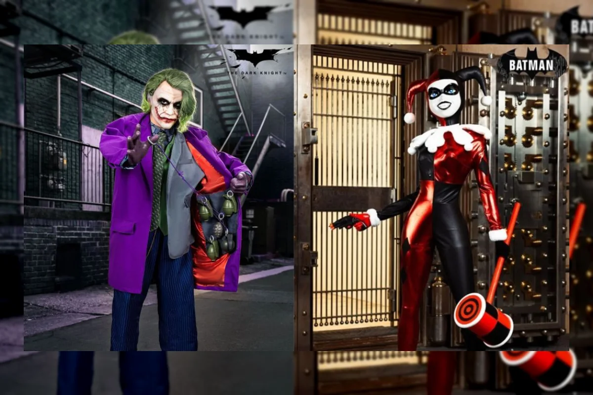 Dekorasi animatronik Halloween di halaman rumah