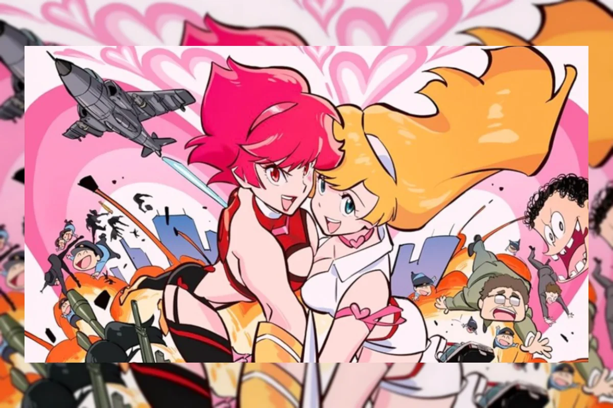 Ilustrasi manga klasik bertema pahlawan super wanita
