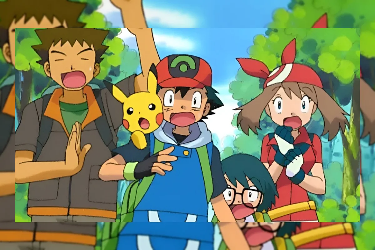 Ilustrasi karakter Ash Ketchum dalam serial anime Pokémon