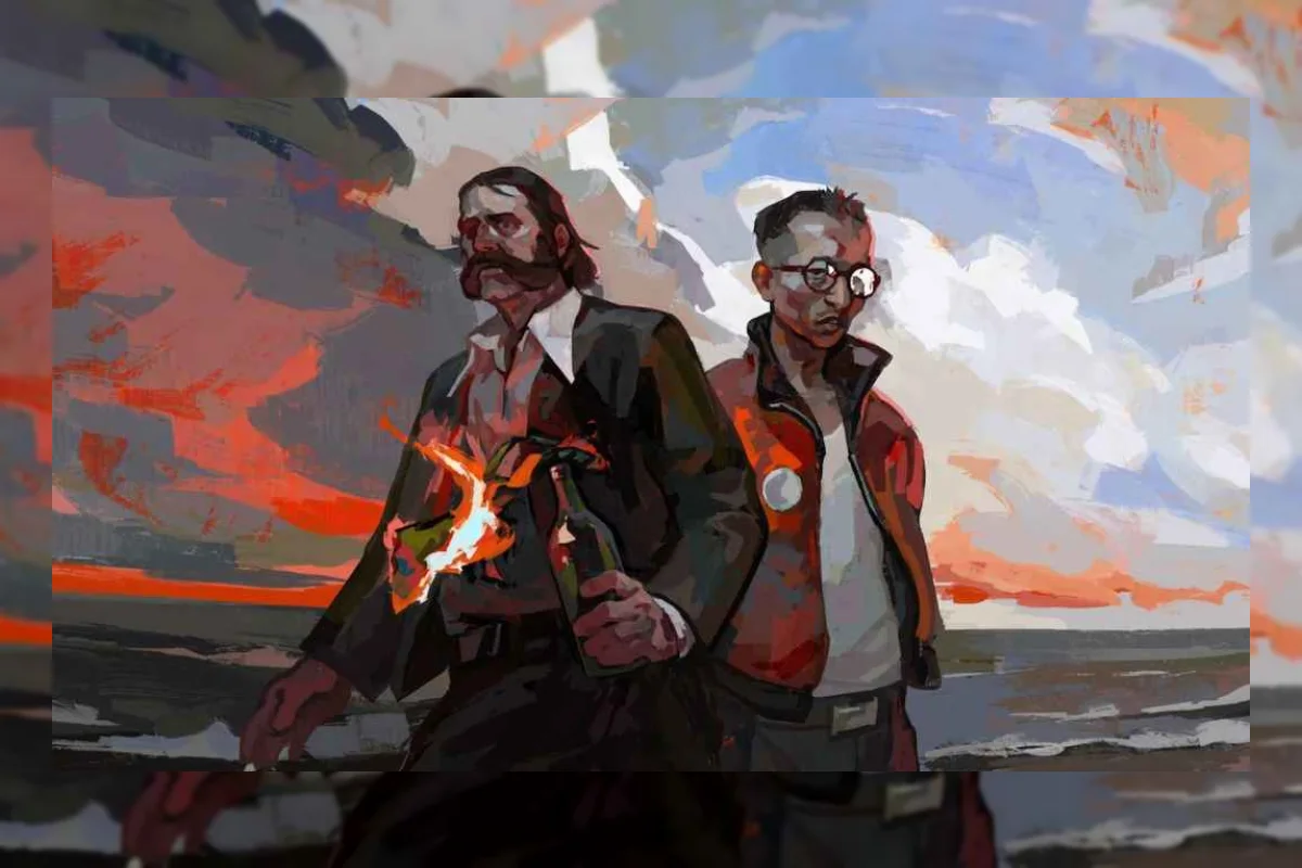 Ilustrasi konsep game RPG naratif Disco Elysium