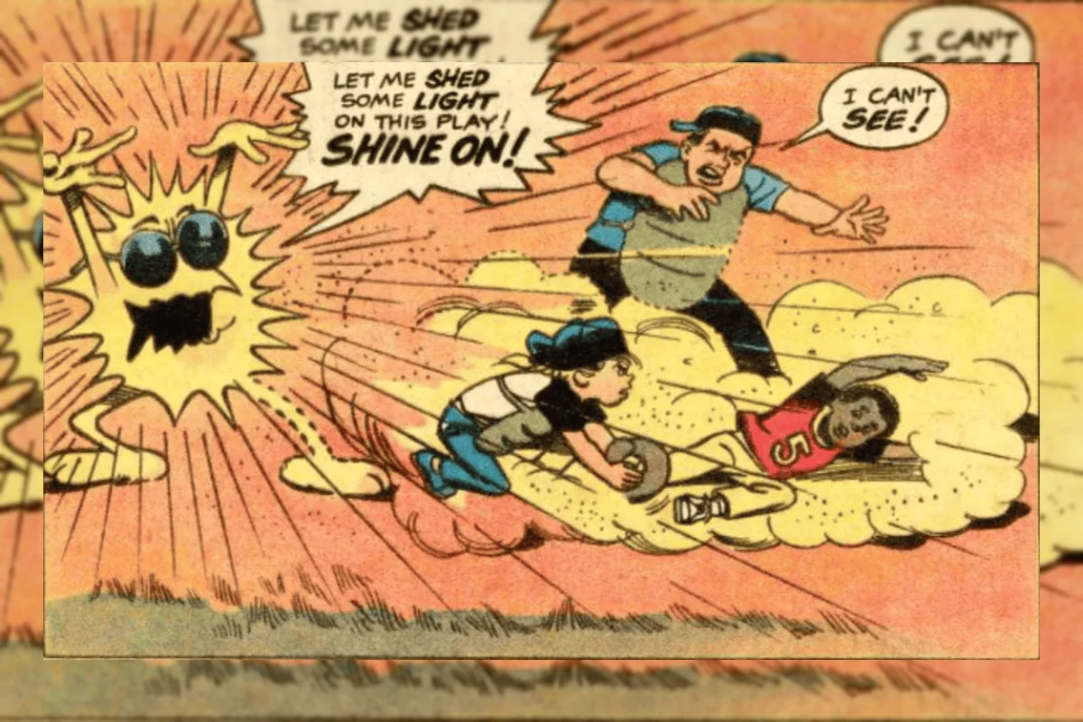 Ilustrasi komik klasik bertema retro