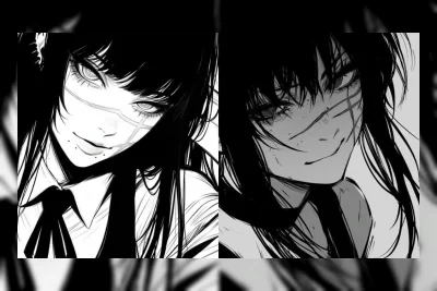 45 PP Dark Aesthetic Anime Girl Hitam Putih untuk Foto Profil Keren