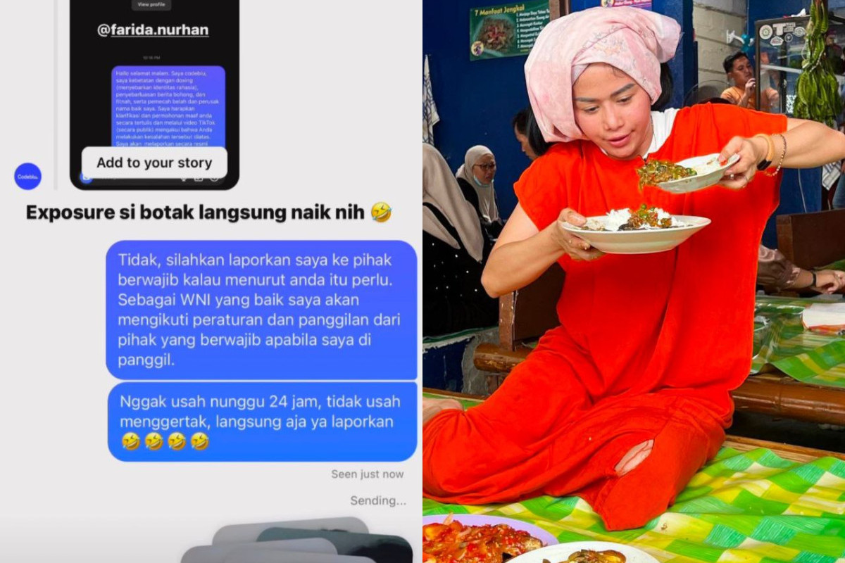 Identitas Codeblu Terungkap! Kontroversi Farida Nurhan Serang Food Vlogger hingga Disebut Doxing Informasi Pribadi