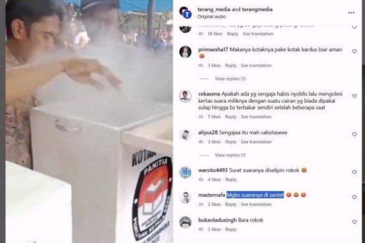 MISTERIUS! Viral Kotak Suara di Pilkades Tangerang Berasap, Petugas Langsung Bongkar